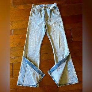 levi's ribcage split-flare jeans — size 28